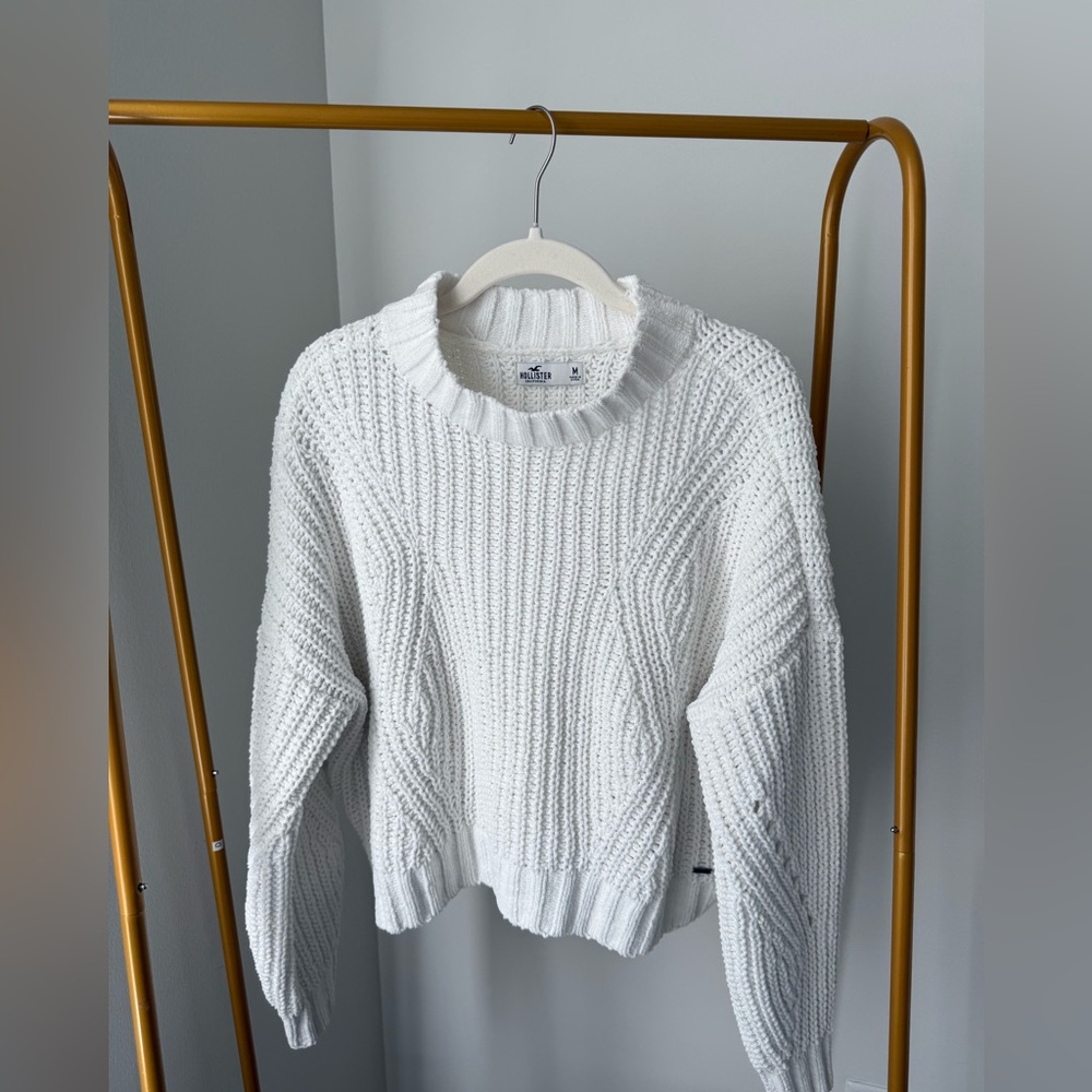 Hollister White Cowl Neck Sweater